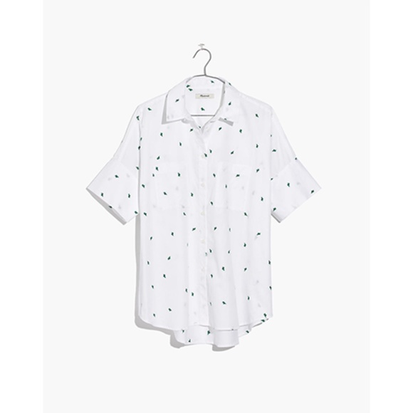 Madewell Tops - Embroidered Cactus Courier Shirt, XXS (true fit XS-S)